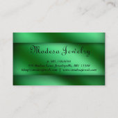 Argent liquide de cartes de visite de bijoux pour (Dos)