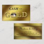 Argent liquide de cartes de visite de bijoux pour (Devant / Derrière)