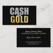 Argent liquide pour des cartes de visite d'or (Devant / Derrière)