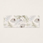 argent luxueux feuillage tropical carte Mariage (Dos)