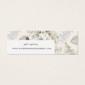 argent luxueux feuillage tropical carte Mariage (Devant)
