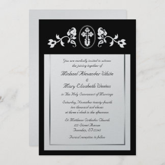 Argent métallique - Invitations de mariage orthodo