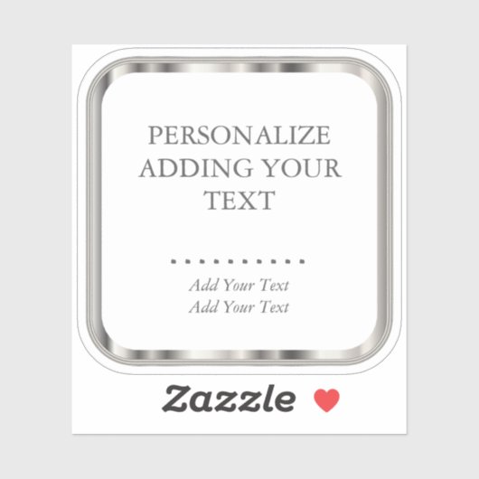 Argent métallique - Sticker Kiss-Cut (Feuille)