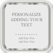 Argent métallique - Sticker Kiss-Cut (Devant)