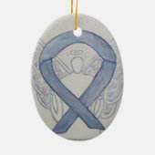 Argent Mystic Awareness Ribbon Angel Ornement (Dos)
