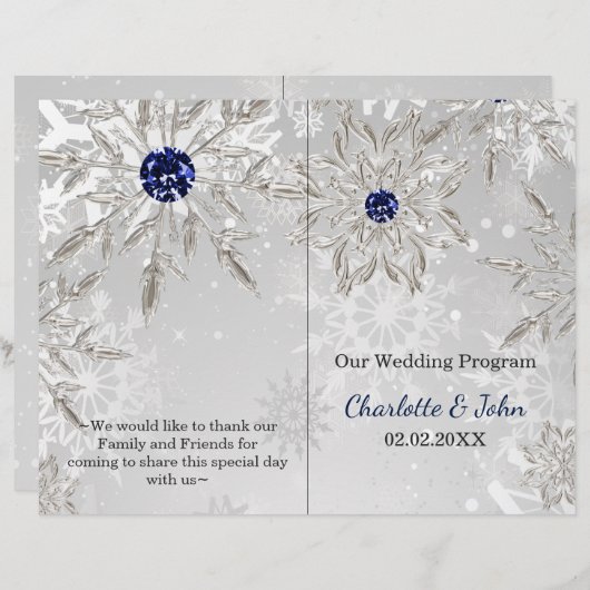 argent neiges de la marine programme de mariage d' (Devant / Derrière)