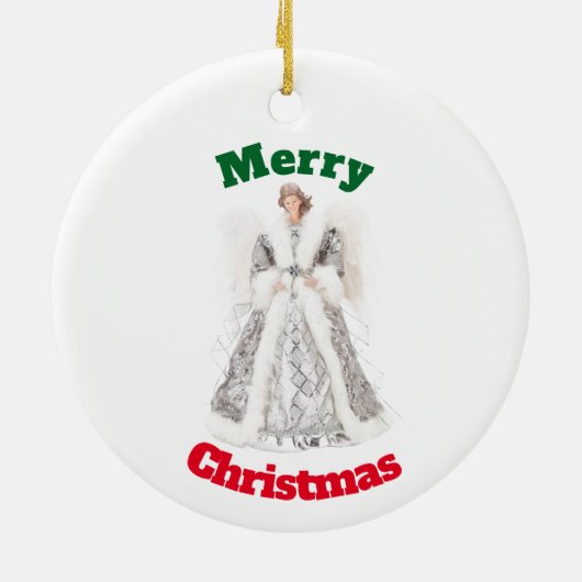 Argent Noël Angel Ornement (Dos)