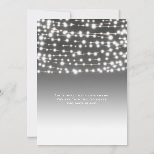 Argent Noël Chaîne Lights Invitation (Dos)