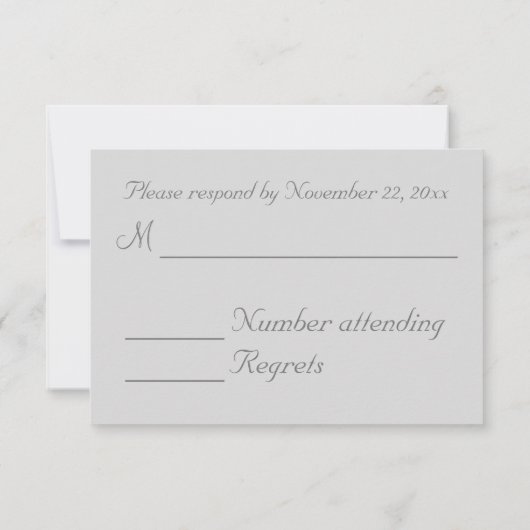 Argent Noël RSVP (Dos)