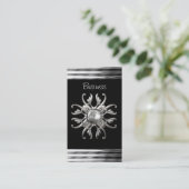 Argent noir carte de visite (Debout devant)