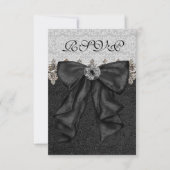 Argent noir Damask RSVP (Devant)