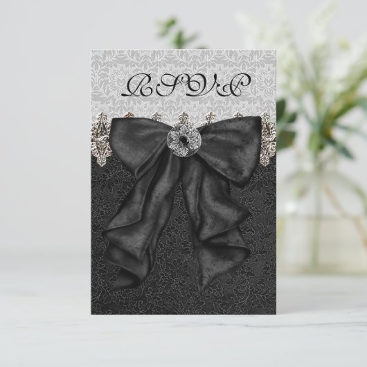 Argent noir Damask RSVP (Debout devant)