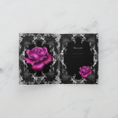 Argent noir de roses roses de carte de (Intérieur)