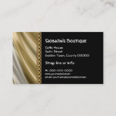 Argent, noir et carte de visite à chaînes d'or (Dos)