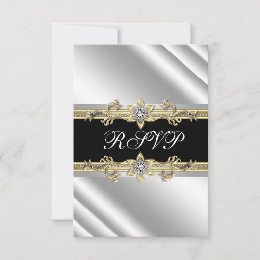 Argent noir et or RSVP (Devant)