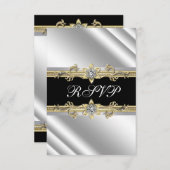 Argent noir et or RSVP (Devant / Derrière)