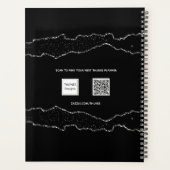 Argent noir marbre nom script 2026 (Dos)