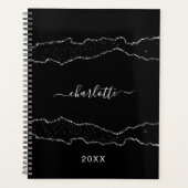 Argent noir marbre nom script 2026 (Devant)