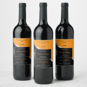 Argent orange noir Wavy avec Étiquettes de produit (Bouteilles)