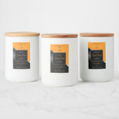 Argent orange noir Wavy avec Étiquettes de produit (Bouteilles)