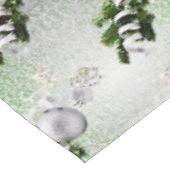 Argent Ornament blanc ruban nappe de Noël (Angle)