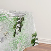 Argent Ornament blanc ruban nappe de Noël (In Situ)