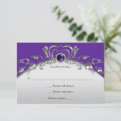 Argent Orné Fissures de pierres violettes RSVP (Debout devant)