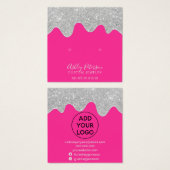 Argent parties scintillant gouttes roses boucles d (Devant & derrière)