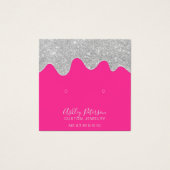 Argent parties scintillant gouttes roses boucles d (Devant)