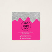 Argent parties scintillant gouttes roses boucles d (Dos)