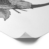 Argent Peony Elegant Monogramme Initial C Poster (Coin)