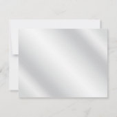 Argent Peony sur carte de réponse blanche (Dos)