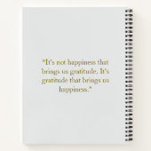 Argent Personnalisé Journal de Gratitude Or Impres (Dos)