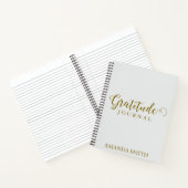 Argent Personnalisé Journal de Gratitude Or Impres (Intérieur)