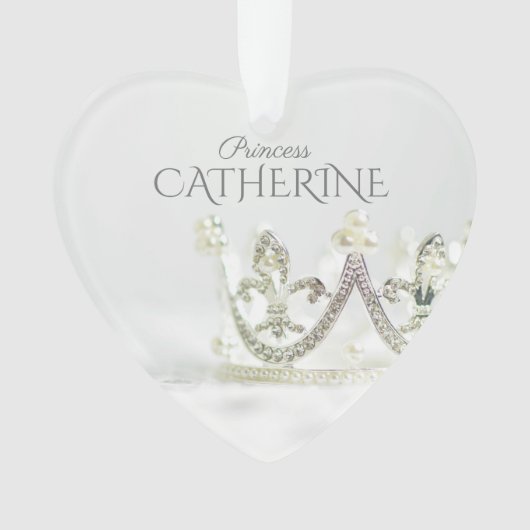 Argent princesse couronne ornement (devant)