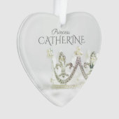 Argent princesse couronne ornement (devant)