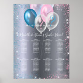 Argent rose bleu sexe révéler le tableau de sièges (Devant)