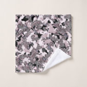 Argent rose et noir de beauté déversé Glam brillan (Gant de toilette)