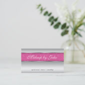 Argent rose moderne de carte de visite de (Debout devant)