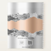 Argent rose or agate marbre nom script 2023 (Dos)