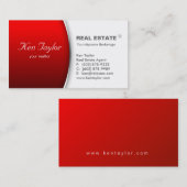 Argent rouge rond de carte de 232 entreprises (Devant / Derrière)