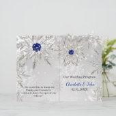 argent royal bleu snowflacon programme de mariage (Debout devant)