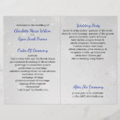 argent royal bleu snowflacon programme de mariage (Dos)