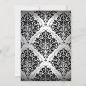 Argent & Royal Blue Damask Sweet 16 Invitation (Dos)