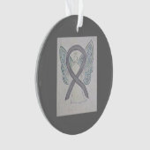 Argent Sensibilisation Ruban Angel Ornements (devant)