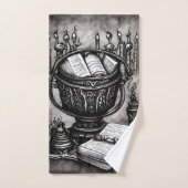 Argent Steampunk Cauldron Spellbooks et Potions (Serviette à main)