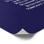 Argent sur bleu marine 9 Tableau Mariage (Coin)