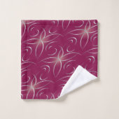 Argent sur magenta (Gant de toilette)