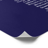 Argent sur Marine Chic 7 Table Mariage Tableau (Coin)