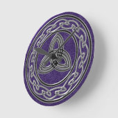 Argent sur Roue Celtique Violet et Horloge Trinity (Angle)
